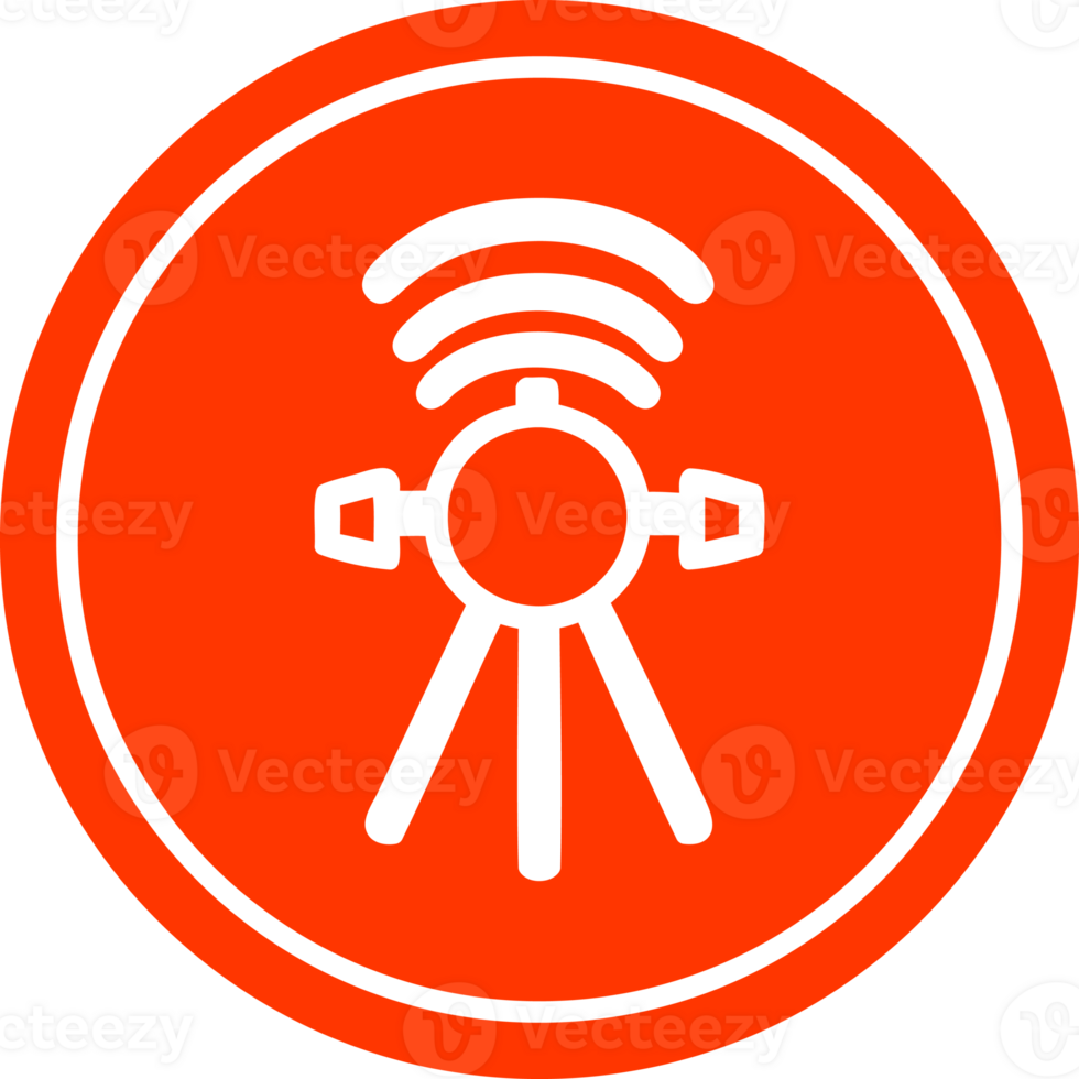 icona circolare del satellite per le comunicazioni png