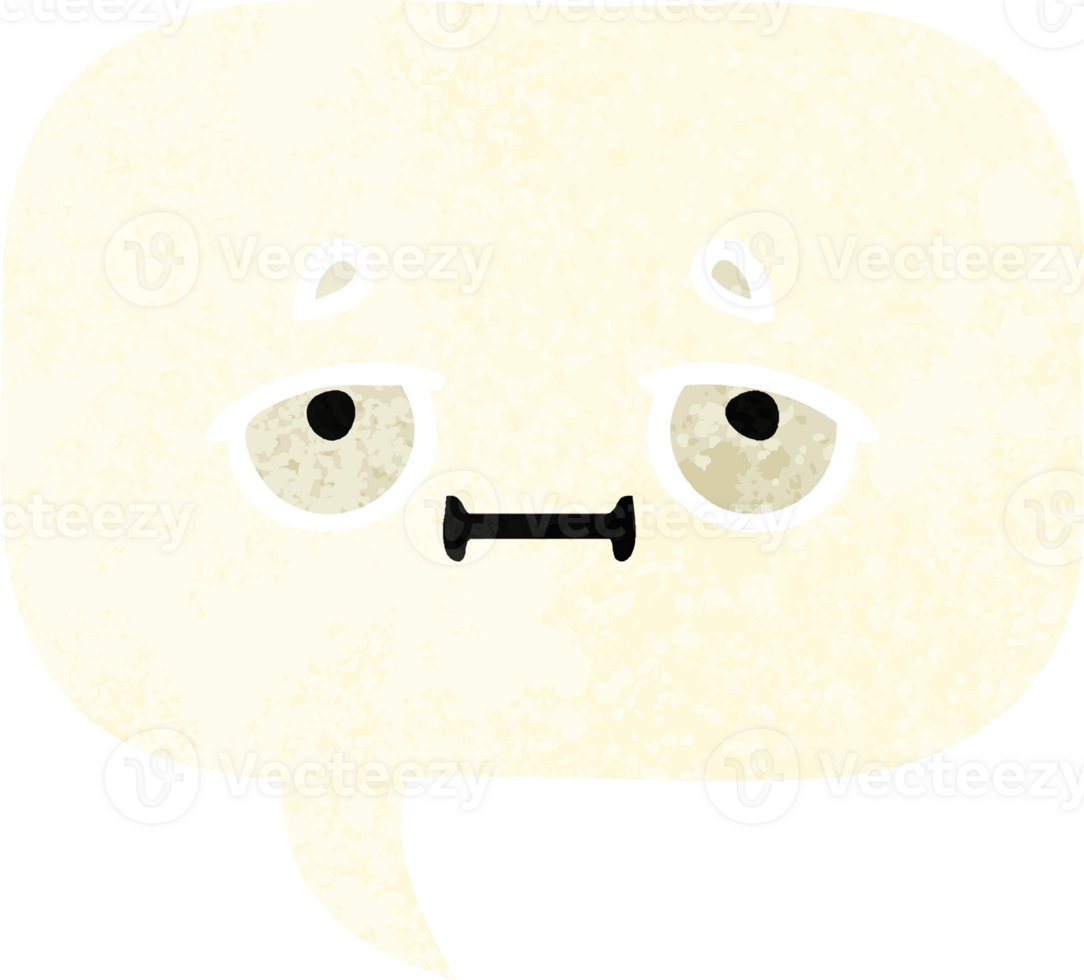 retro illustration style cartoon of a speech bubble png