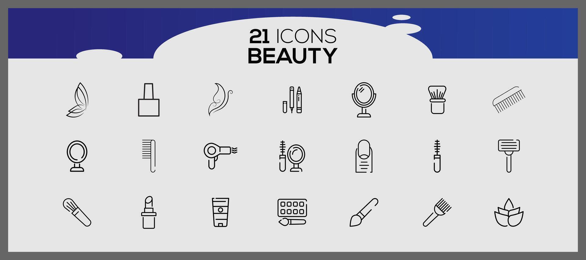 Beauty and cosmetics hand drawn icons set. Makeup and beauty icon set. Beauty and cosmetic hand drawn items for care. vector