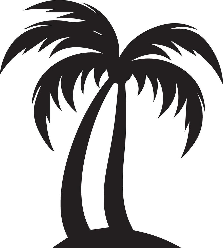 Black Palm Tree Vector Stock Photo