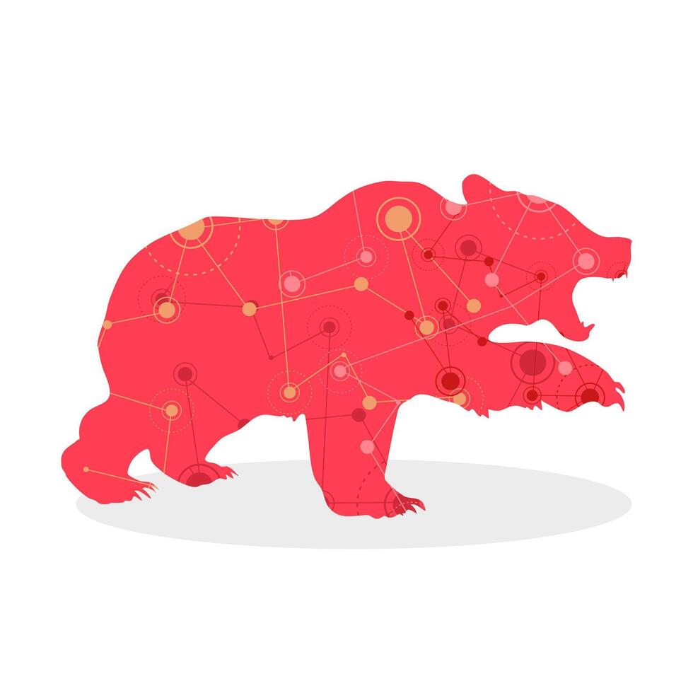 bear market represent stock market vector