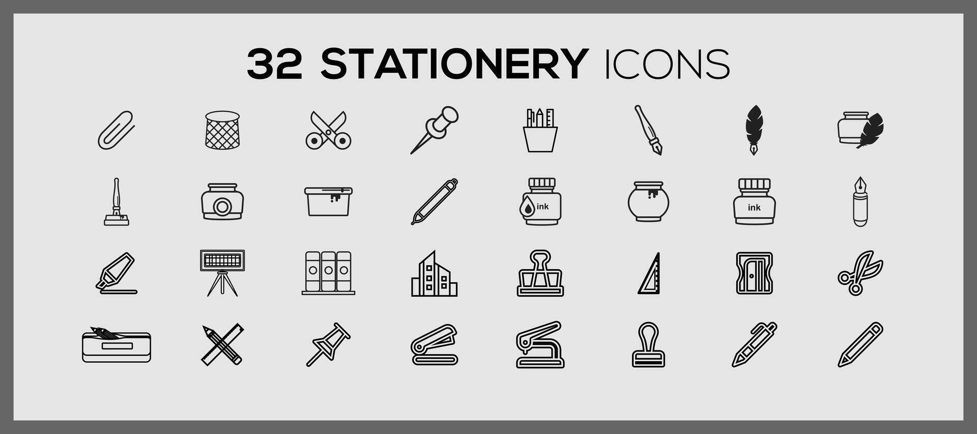 Bundle of education learning set icons. Gradient back to school elements collection. vector