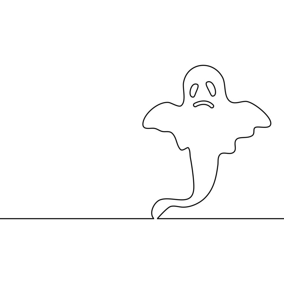 Ghost On White Background vector