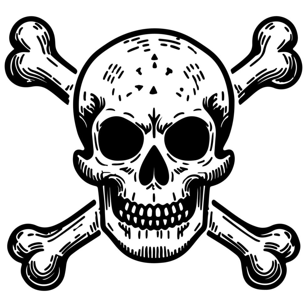 skull and crossbone vector
