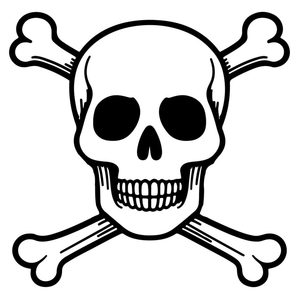 skull and crossbone vector