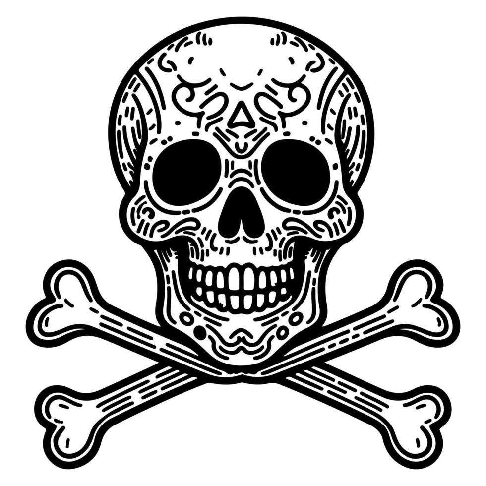 skull and crossbone vector