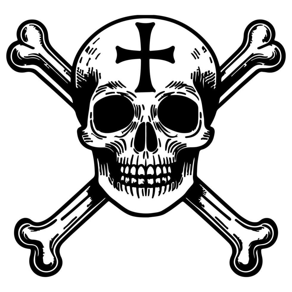 skull and crossbone vector