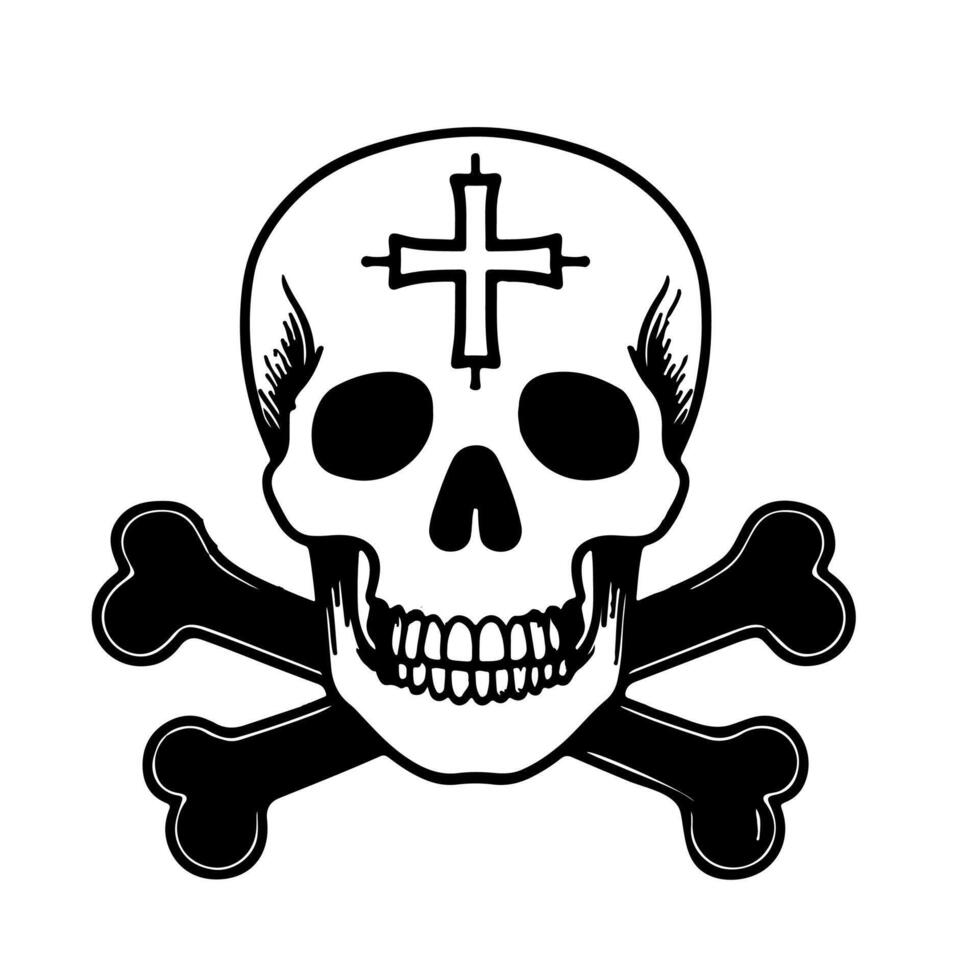skull and crossbone vector