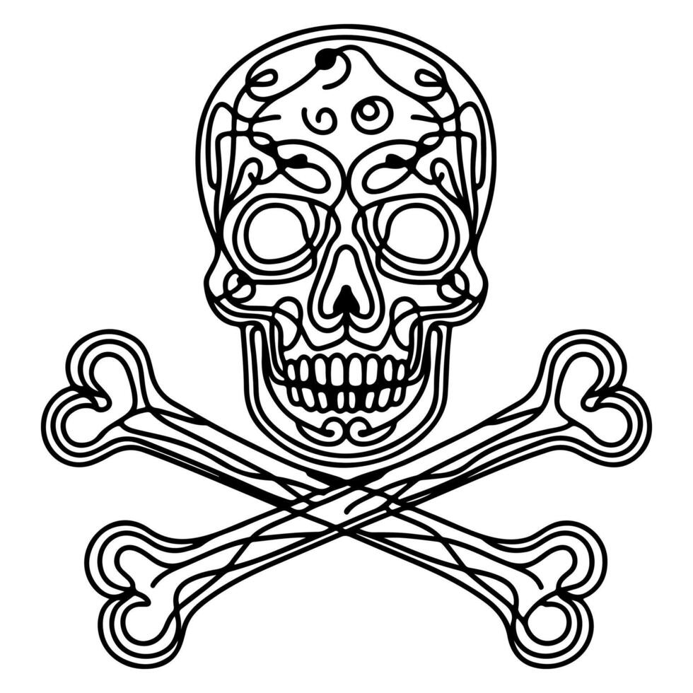 skull and crossbone vector