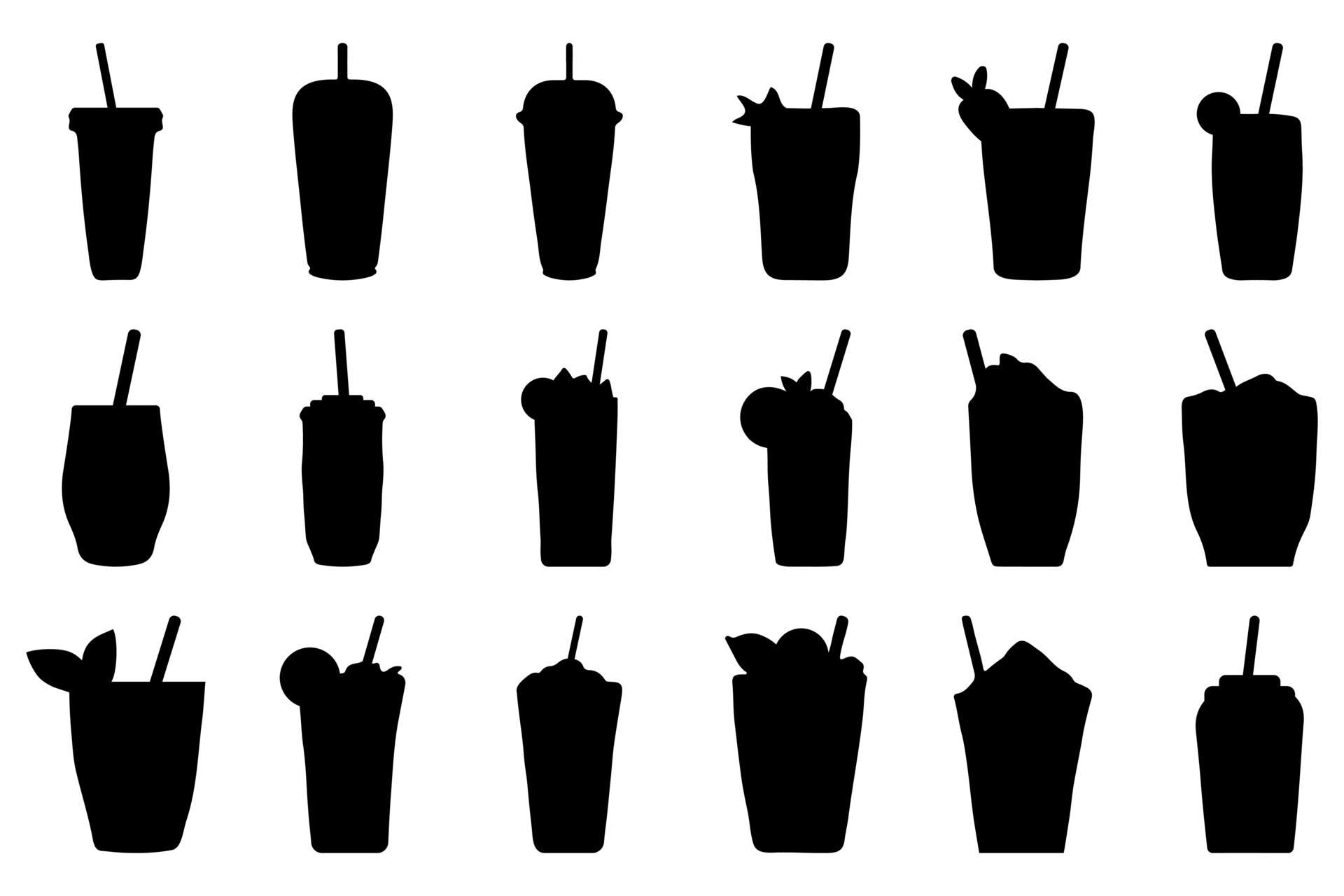 Ice blend icon set. Drink vector 41147389 Vector Art at Vecteezy
