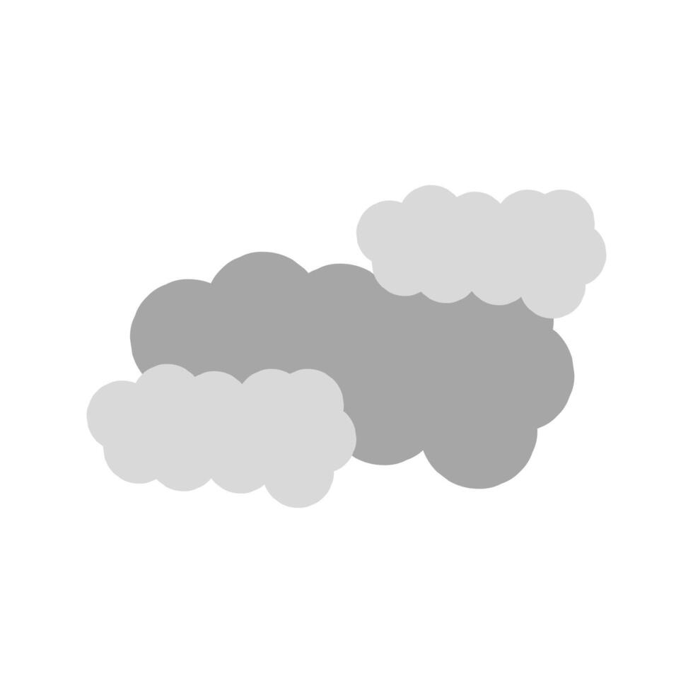 Overcast weather illustration icon design vector