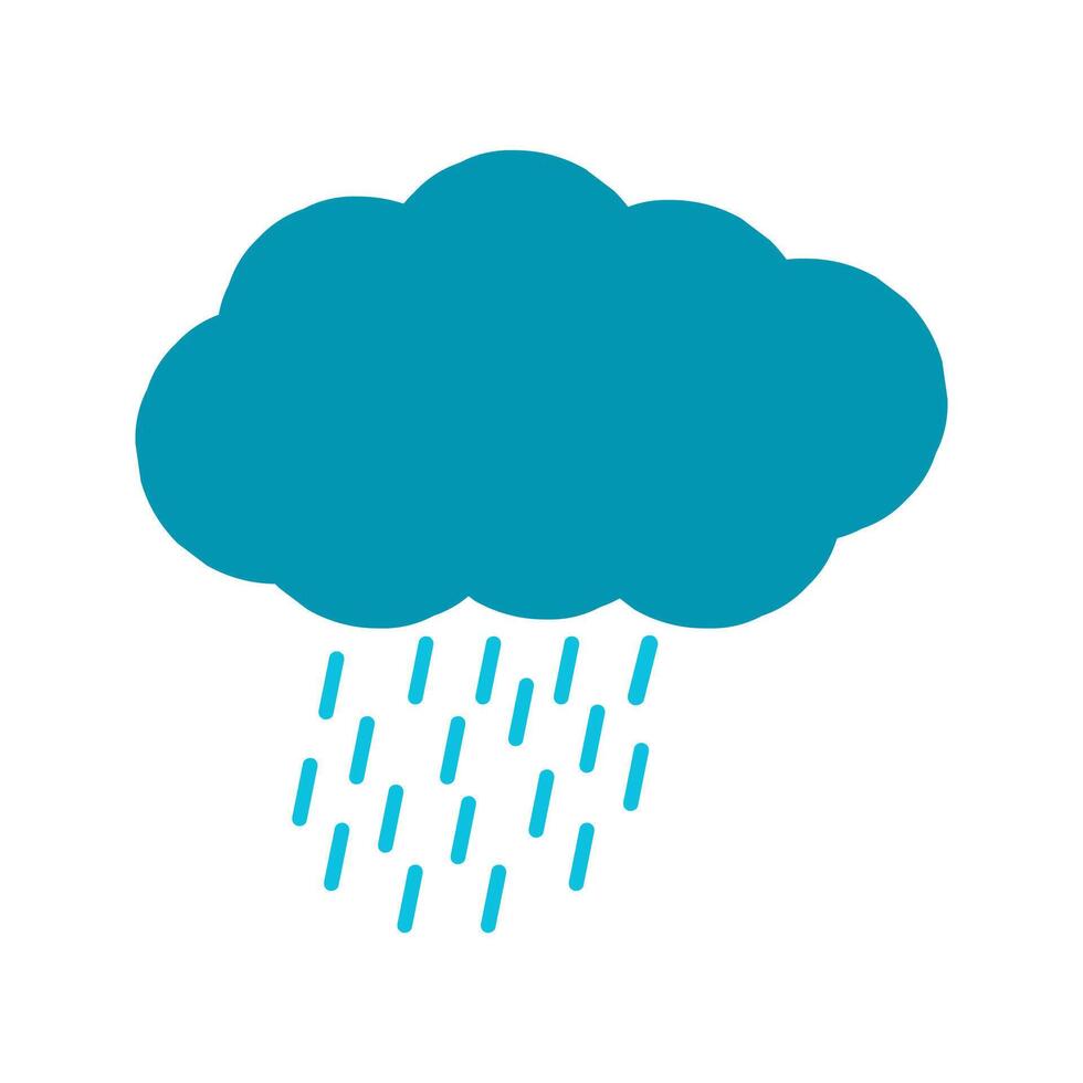 Rainy weather illustration icon design vector