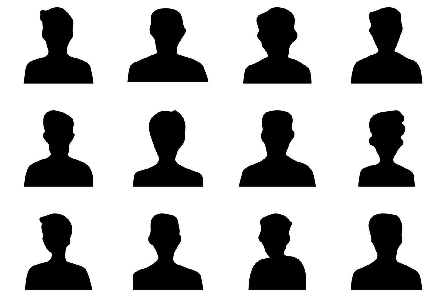 Simple silhouette of male profile vector