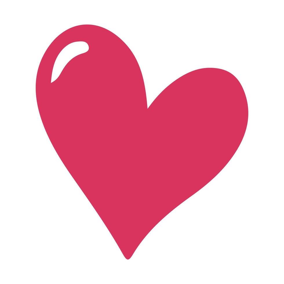 corazón forma rosado contorno icono firmar símbolo de amor elemento a decoración contento fiesta vector ilustración