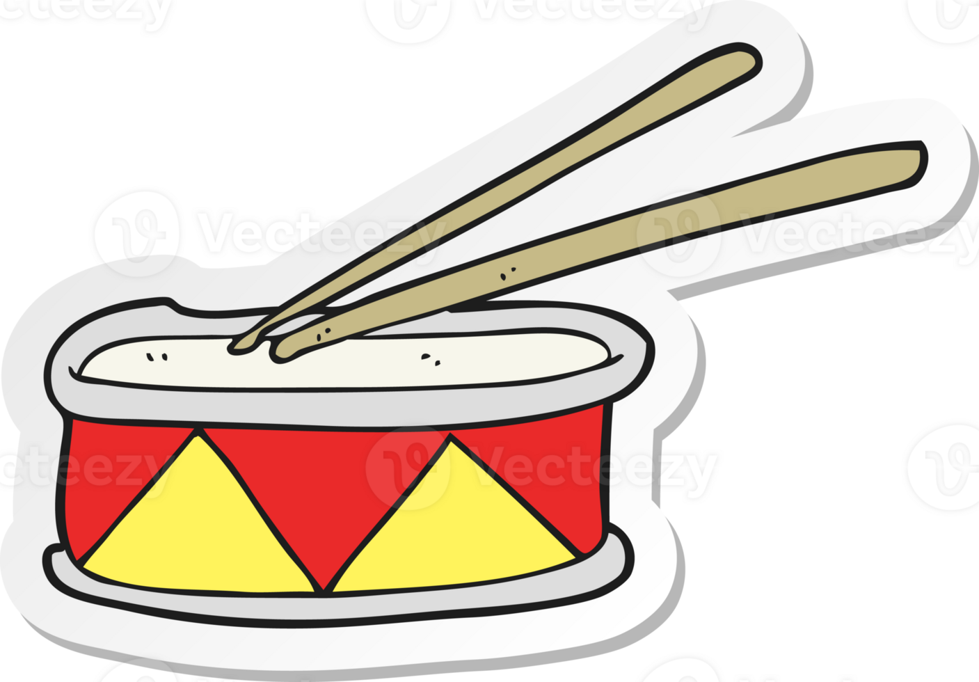 sticker of a cartoon drum png