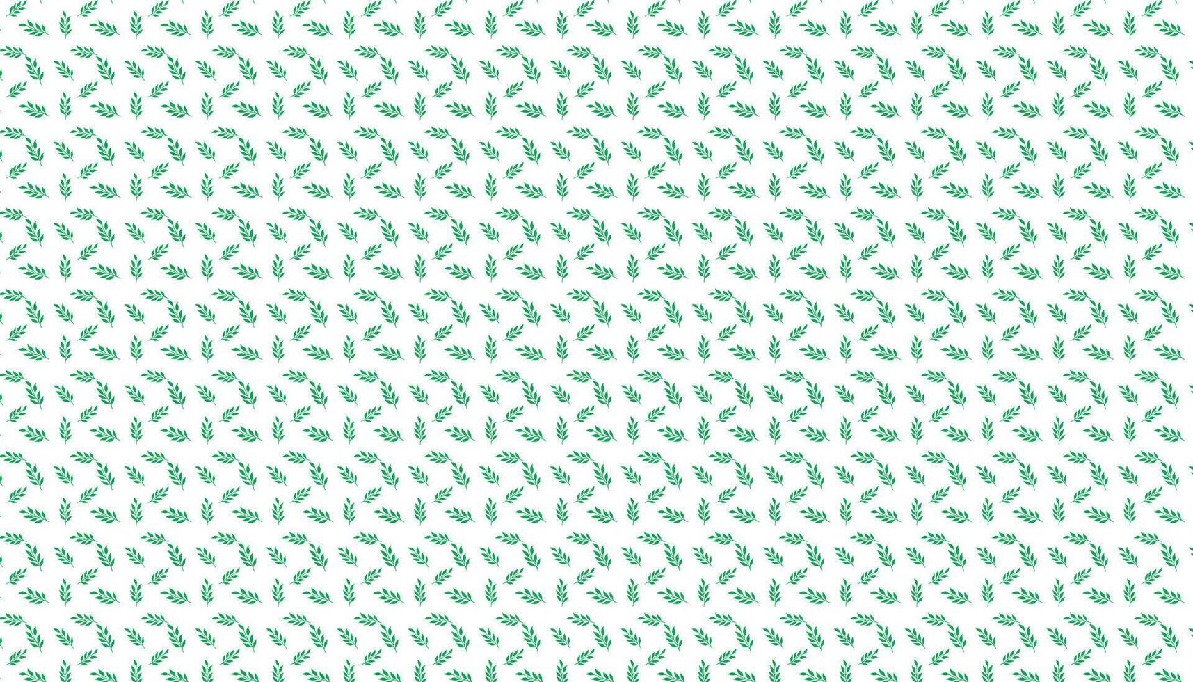 hand draw floral flower seamless pattern of green leaves Spring horizontal style Vector Design on a white background, Curtain, carpet, wallpaper, clothing, wrapping