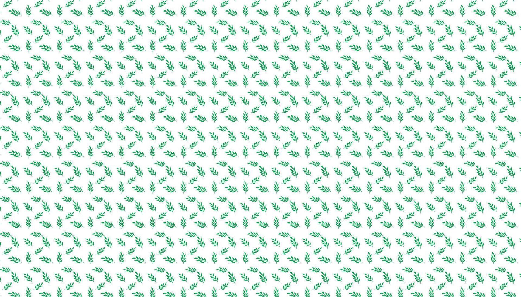 hand draw floral flower seamless pattern of green leaves Spring horizontal style Vector Design on a white background, Curtain, carpet, wallpaper, clothing, wrapping