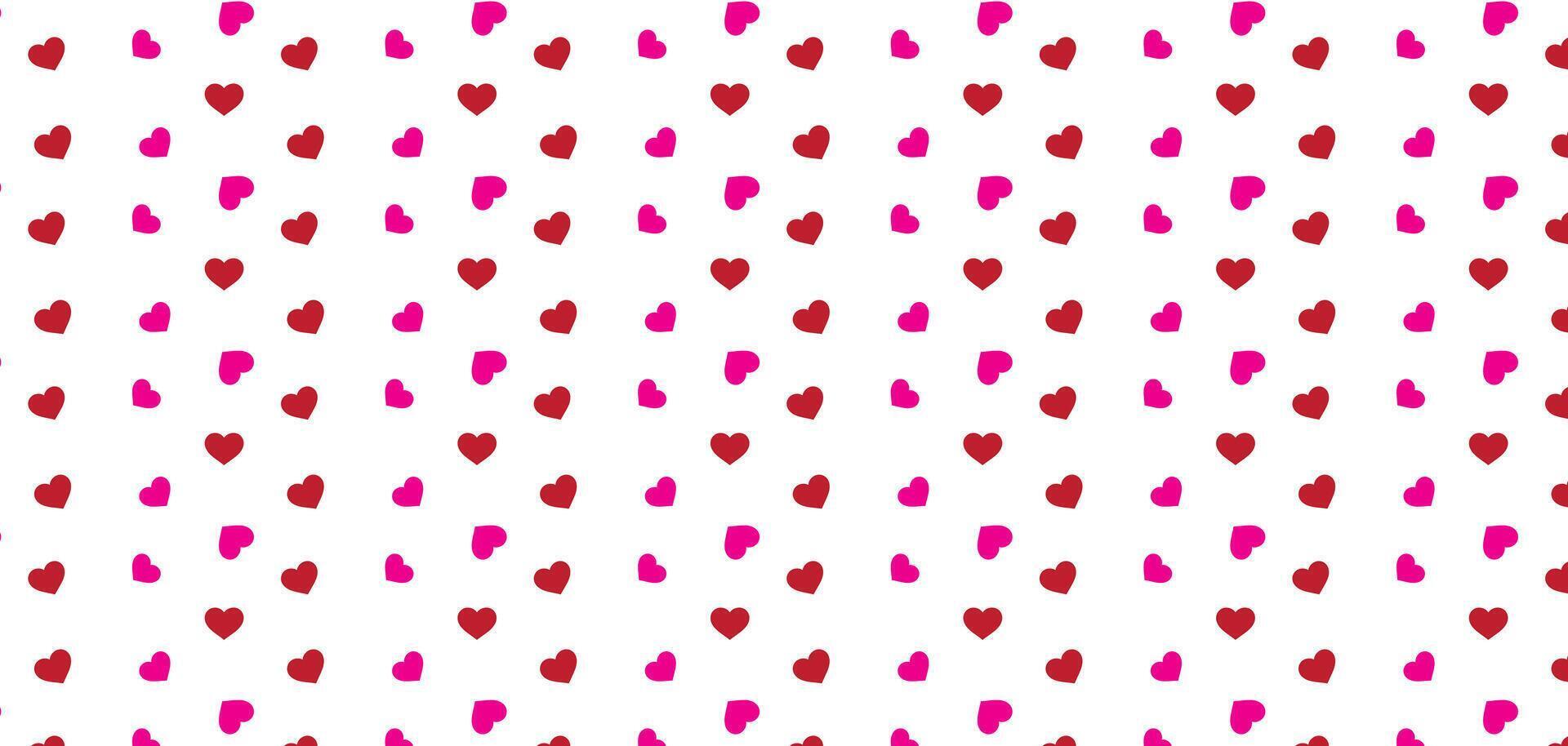 hand drawn doodle Hearts shape black line seamless pattern heart on white Abstract background vector illustration