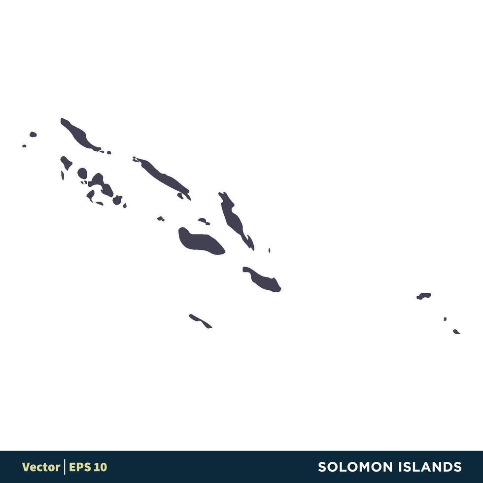 Solomon Islands - Australia, Oceania Countries Map Icon Vector Logo Template Illustration Design. Vector EPS 10.