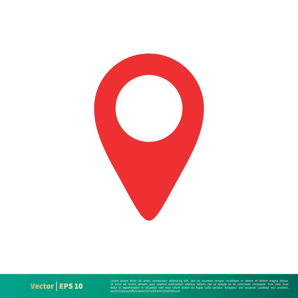 Pin Map Locator Icon Vector Logo Template. Map Pointer Location Trendy Design.