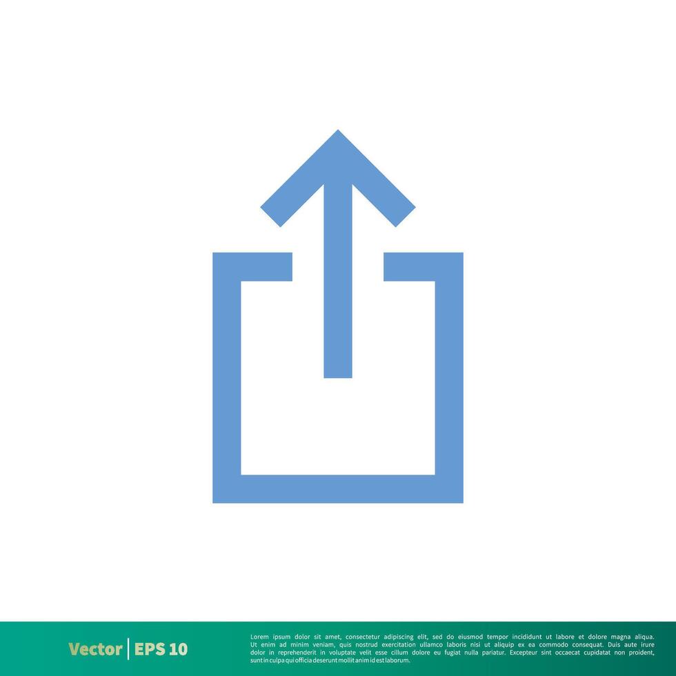 Upload Arrow Up Icon Vector Logo Template Illustration Design. Vector EPS 10.