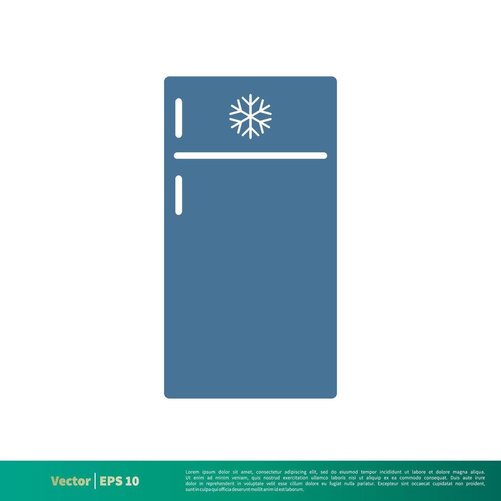 Freezer, Cooler Container Icon Vector Logo Template Illustration Design. Vector EPS 10.