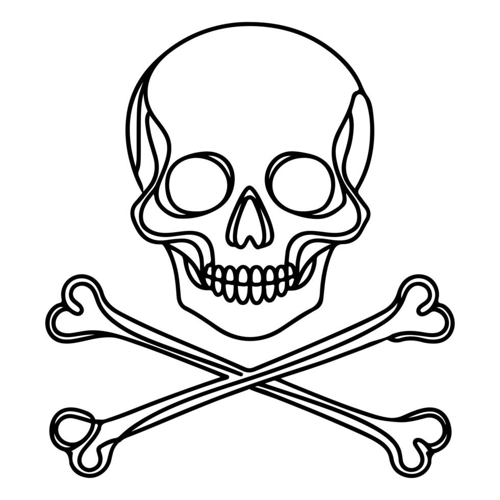 skull and crossbone vector
