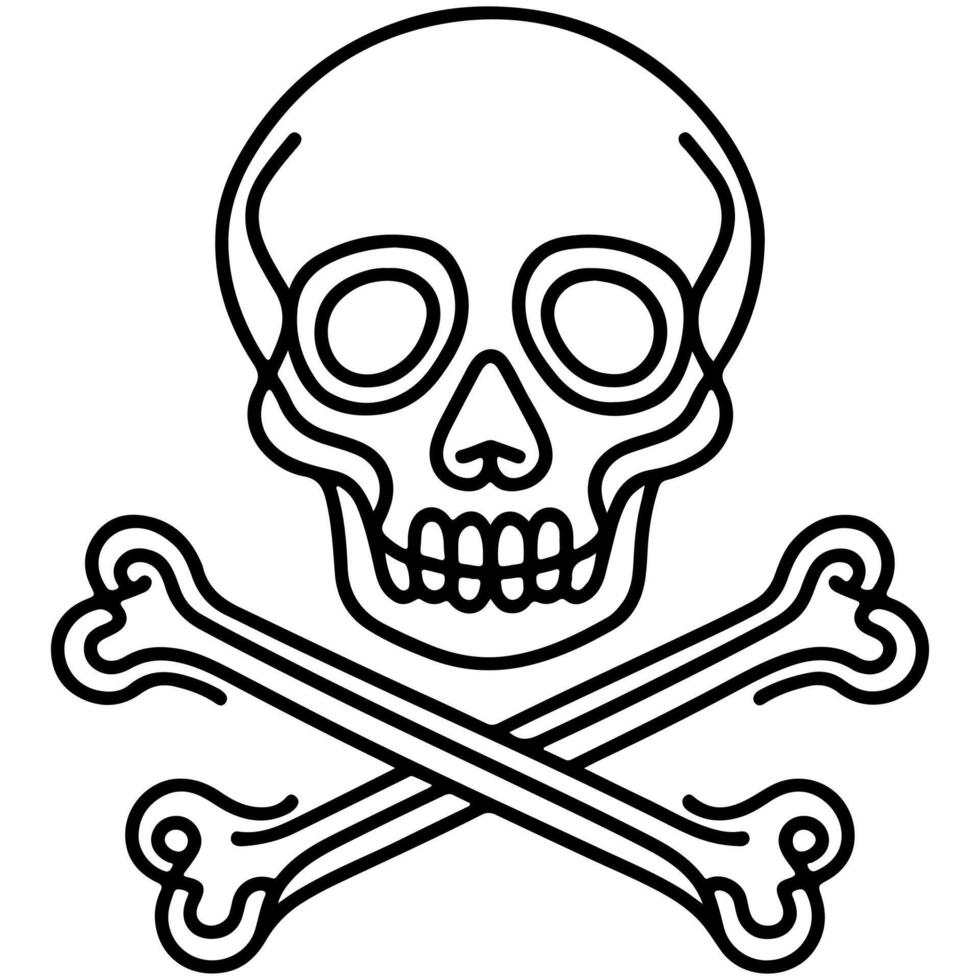 skull and crossbone vector