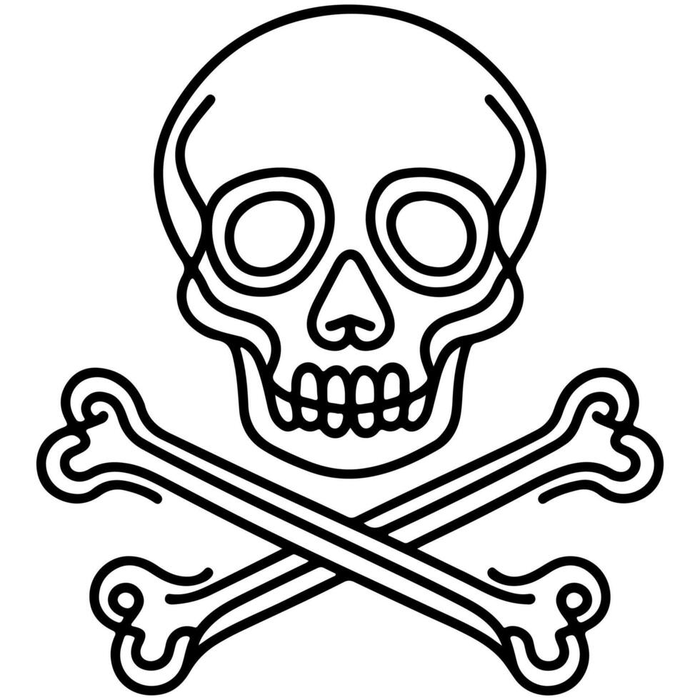 skull and crossbone vector