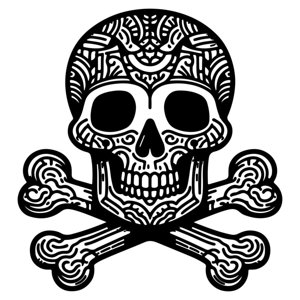 skull and crossbone vector