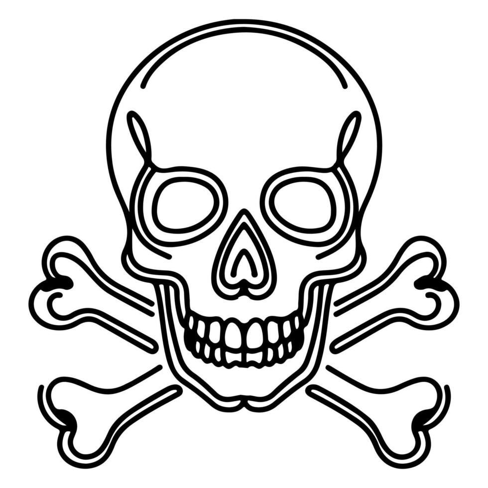 skull and crossbone vector