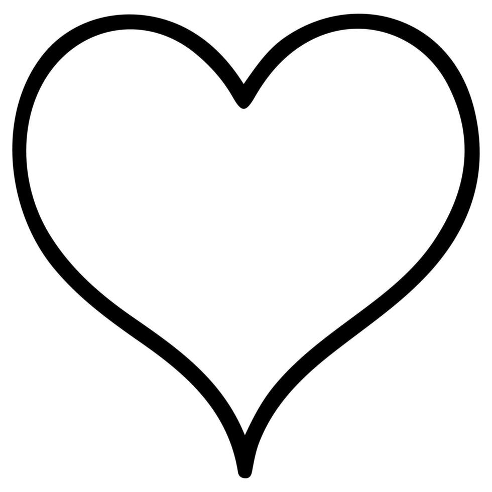 heart shape black outline icon sign symbol of love element to decoration happy holiday vector illuatration