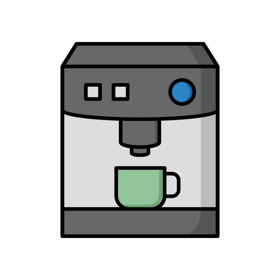 café fabricante icono vector diseño