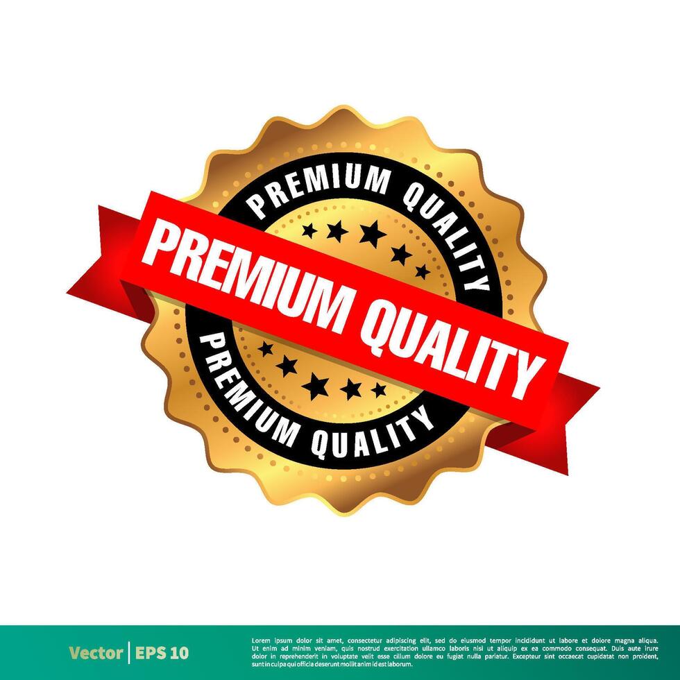 Premium Quality Gold Seal Stamp Vector Template Illustration Design. Vector EPS 10.