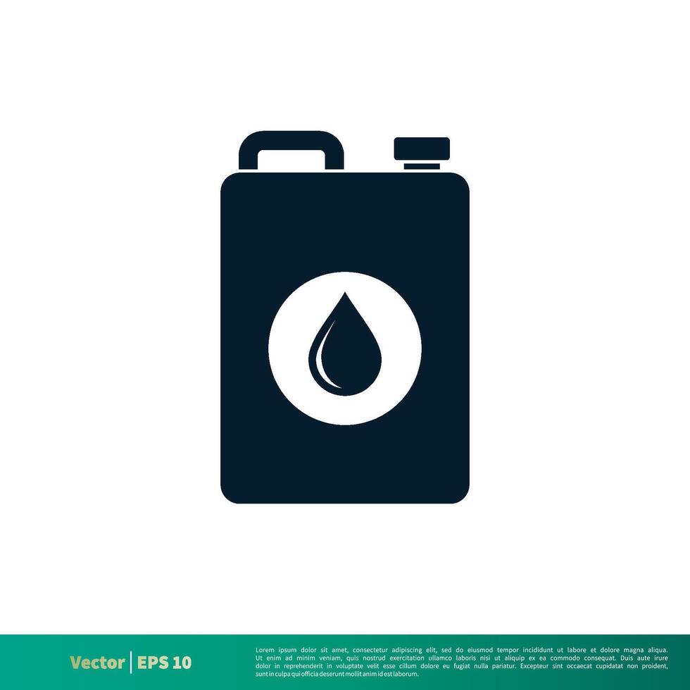 Jerrycan Icon Vector Logo Template Illustration Design EPS 10.
