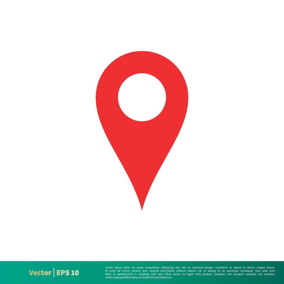 Pin Map Locator Icon Vector Logo Template. Map Pointer Location Trendy Design.