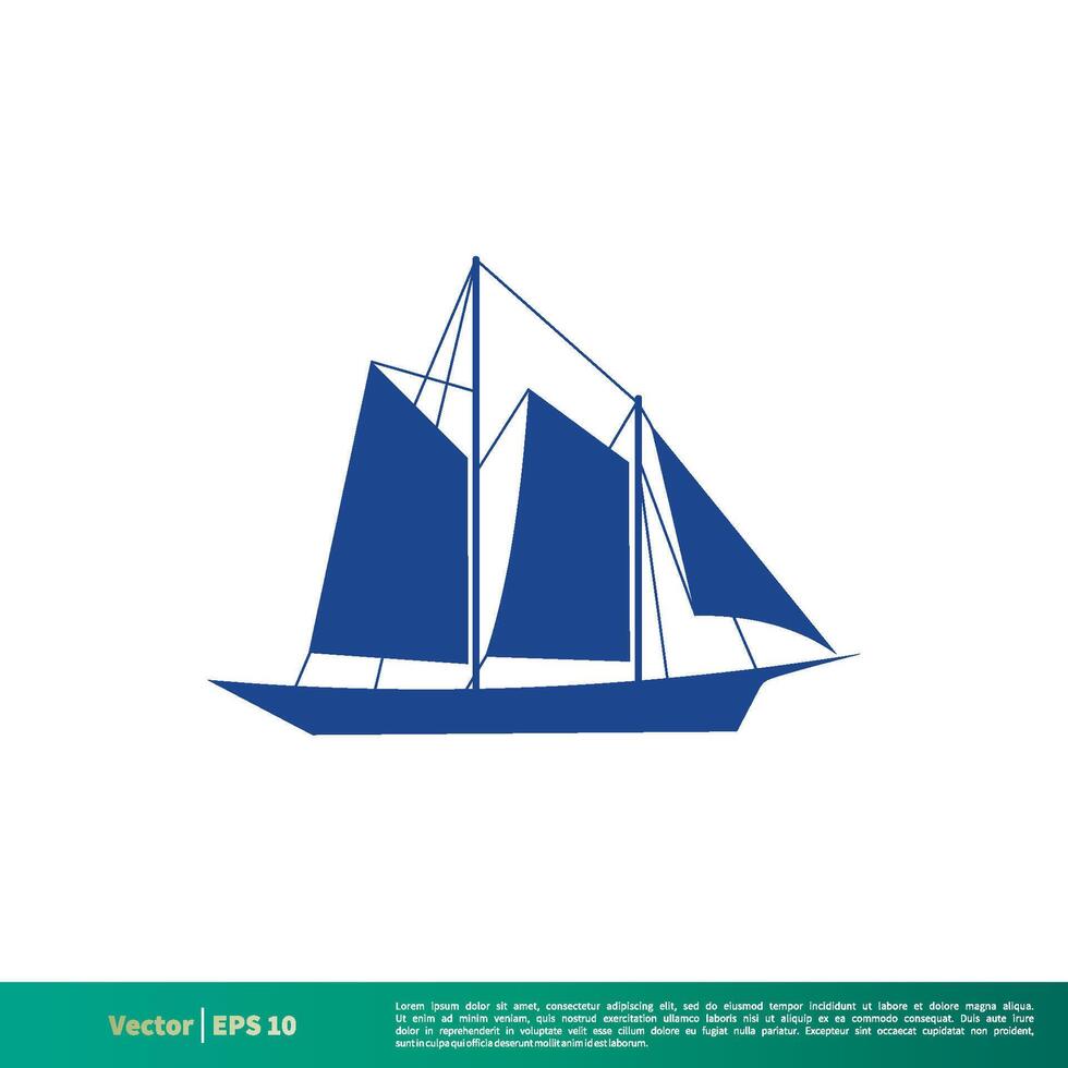 Boat Sailing Icon Vector Logo Template Illustration Design. Vector EPS 10.