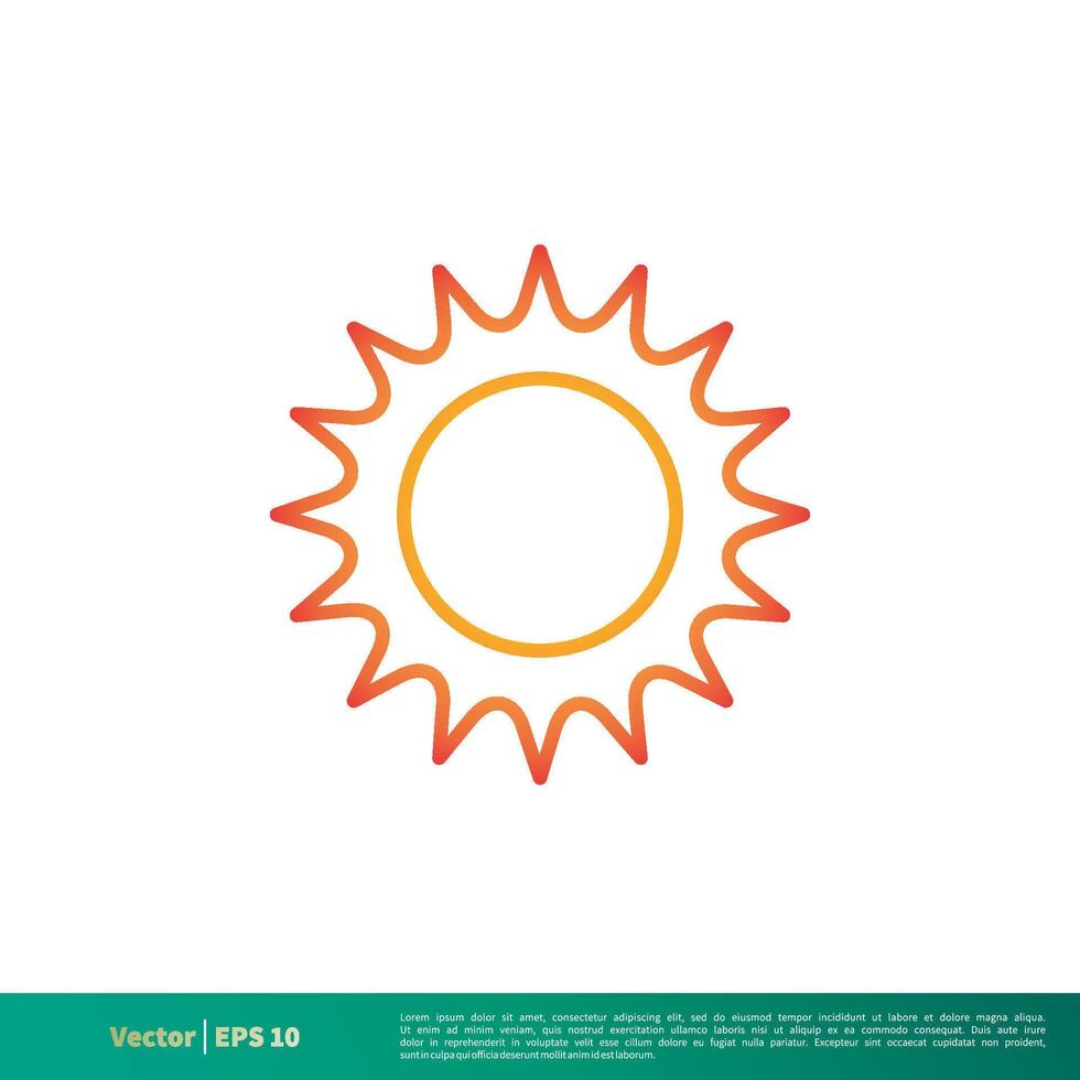 Sun - Summer Icon Vector Logo Template Illustration Design. Vector EPS 10.