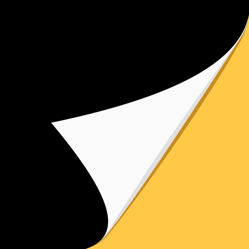 Open a blank black page on a yellow vector