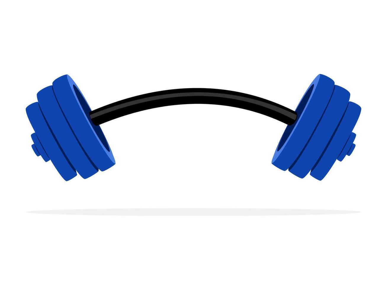 Barbell icon isolated on white background. Gym logo vector