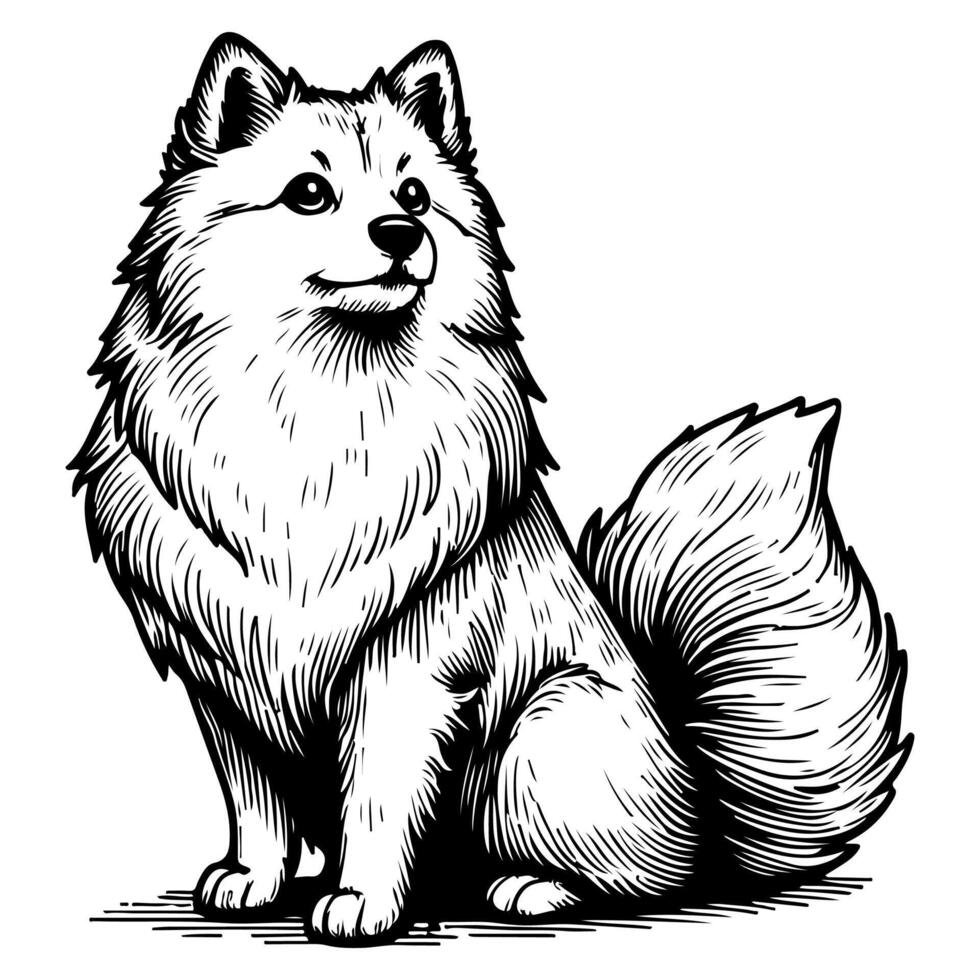 mano dibujar línea Arte linda perrito perro garabatear, continuo soltero limpiar dibujo línea perro dibujos animados estilo colorante libro página para niño vector ilustración en blanco antecedentes