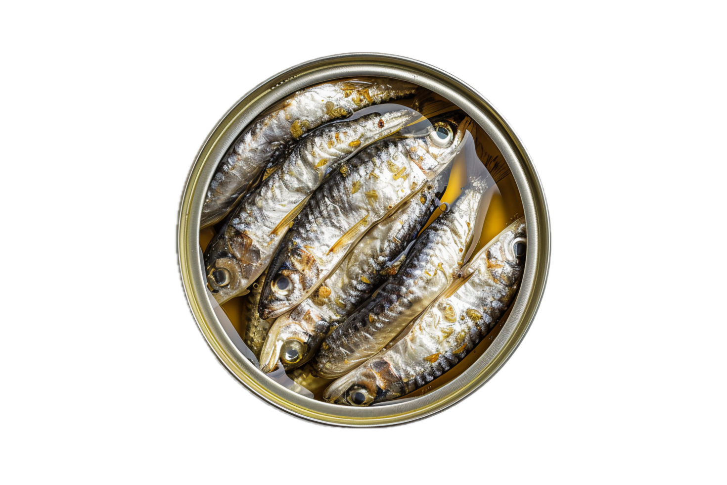 AI generated Canned Sardines in Oil Open Tin Can png