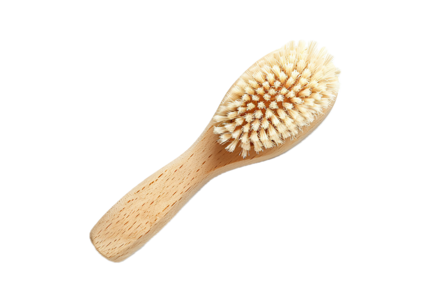 AI generated Wooden Brush with Natural Bristles png