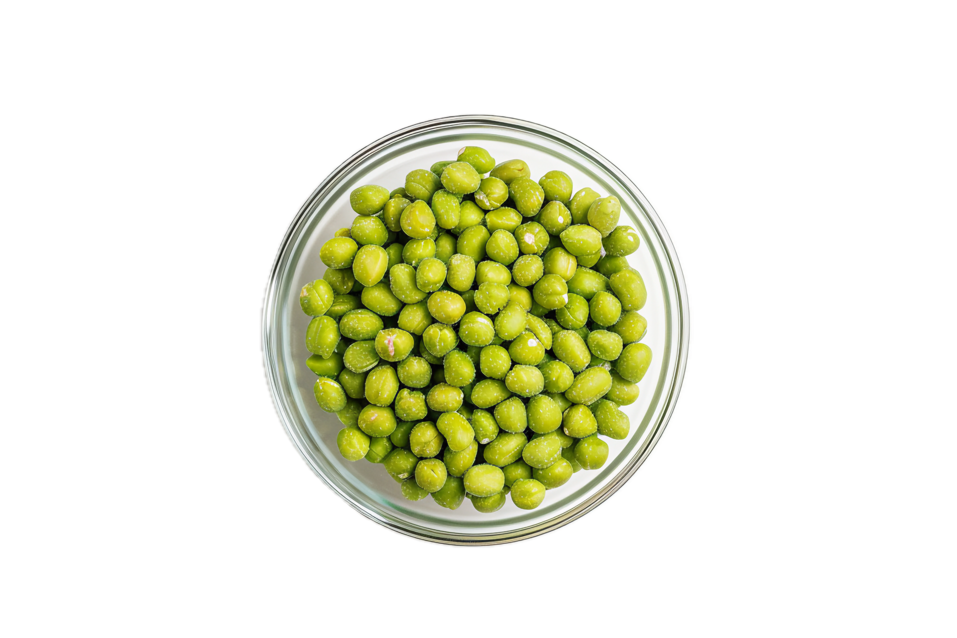 AI generated Fresh Green Peas in Glass Bowl png 41148709 PNG