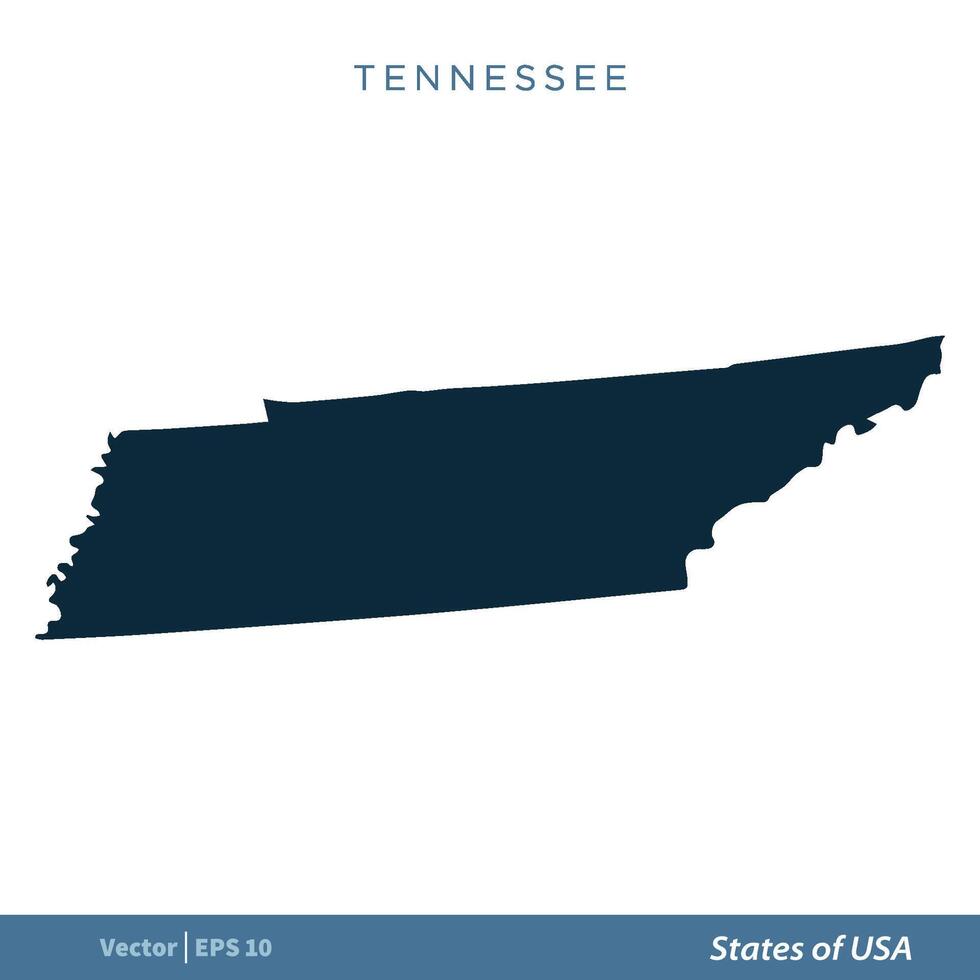 Tennessee - States of US Map Icon Vector Template Illustration Design. Vector EPS 10.