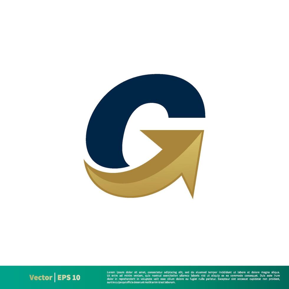 G Letter Arrow Icon Vector Logo Template Illustration Design. Vector EPS 10.