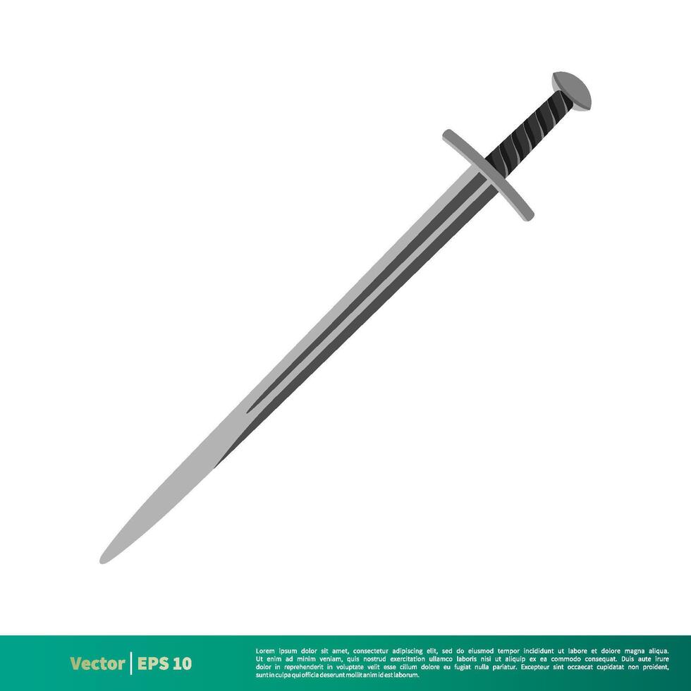 Long Sword Icon Vector Logo Template Illustration Design. Vector EPS 10.