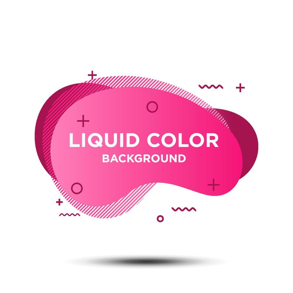 Modern pink color abstract geometric liquid banner flat illustration design EPS 10 vector