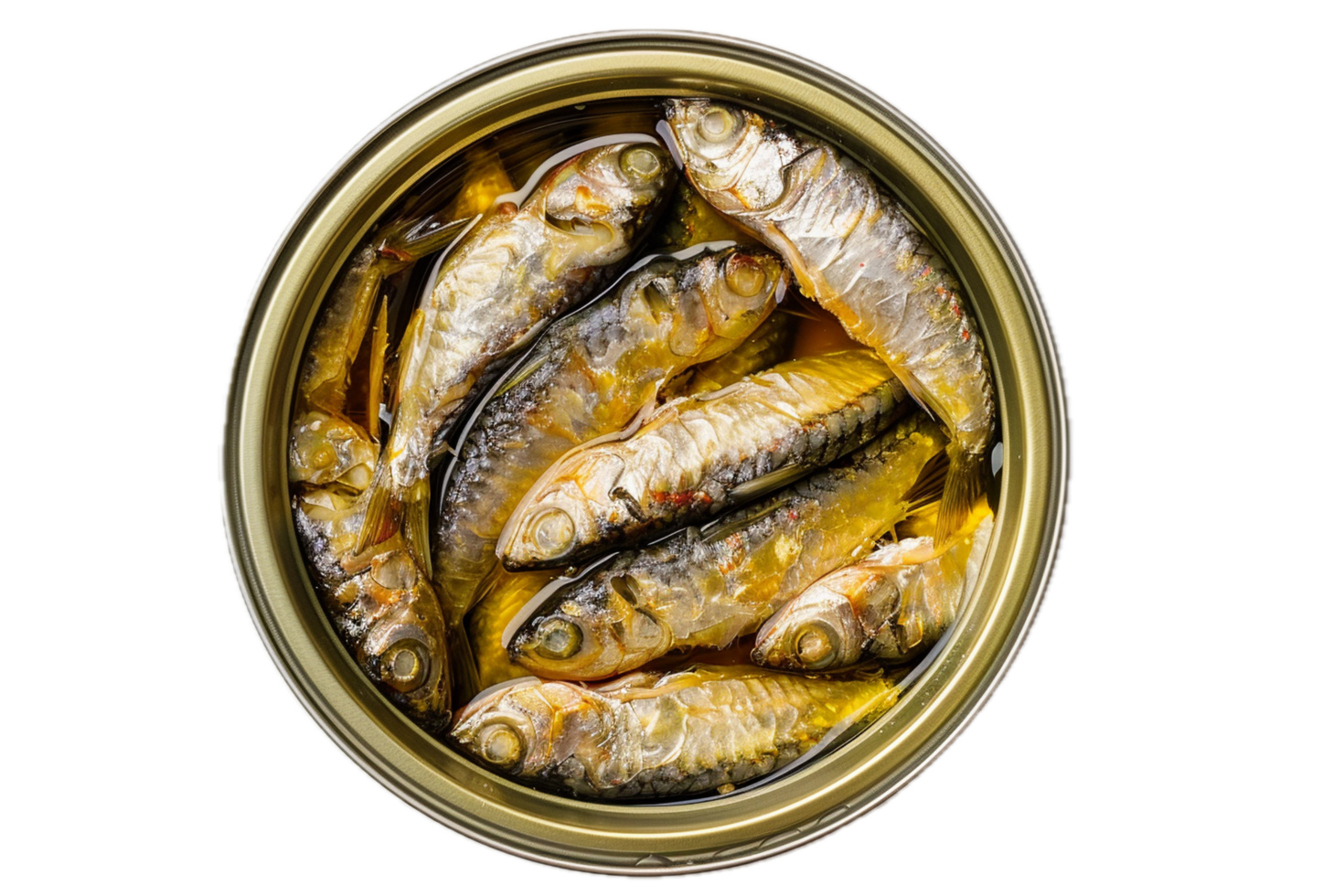 AI generated Canned Sardines in Oil Open Tin Can png