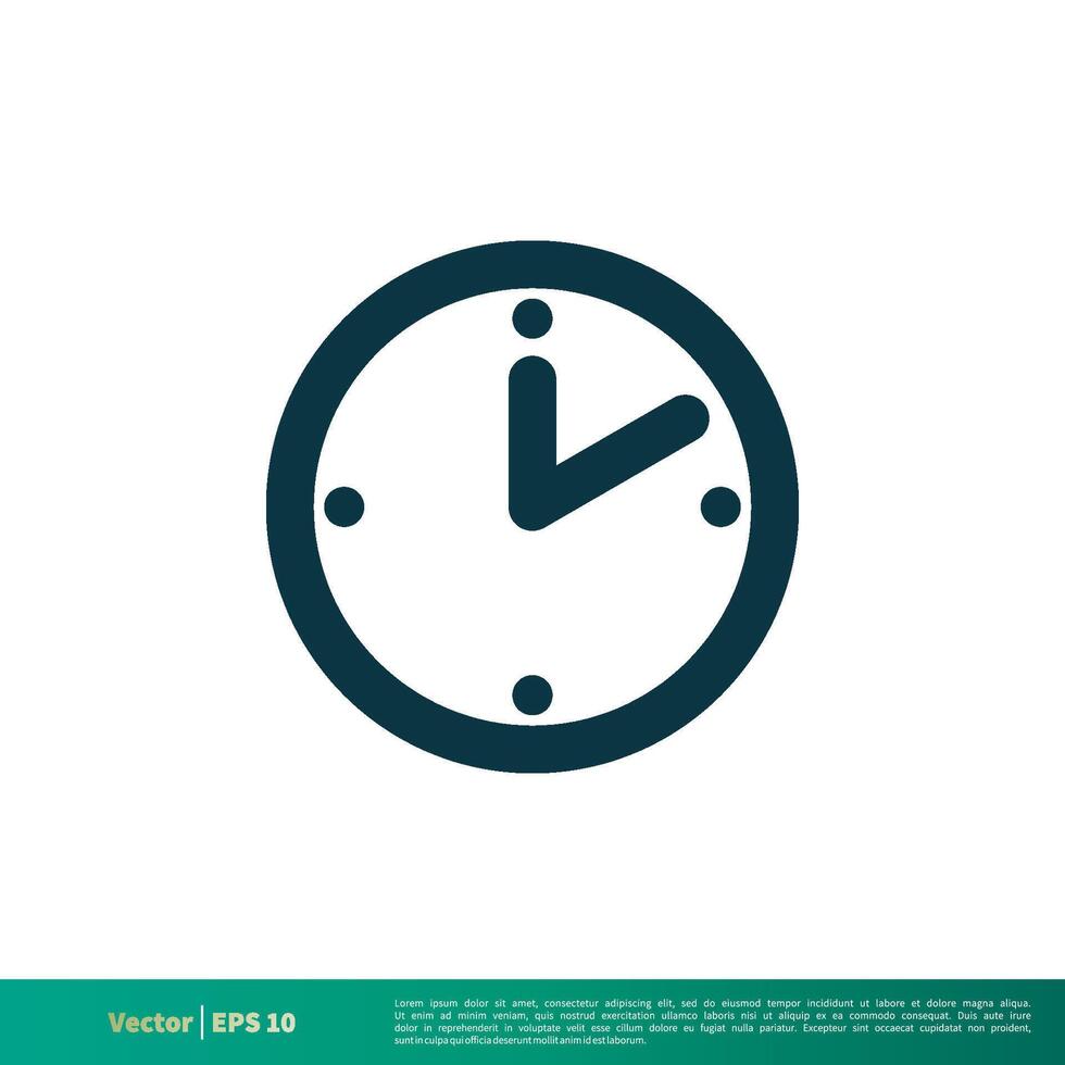 Clock Icon Vector Logo Template Illustration Design. Vector EPS 10.